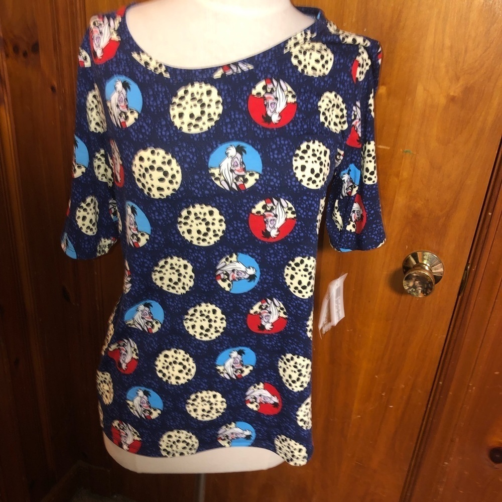 Lularoe DISNEY GIGI CRUELLA DE VIL SHIRT TOP L